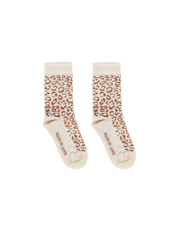 HOUSE OF JAMIE - Ankle socks Cream & Toffee Leopard