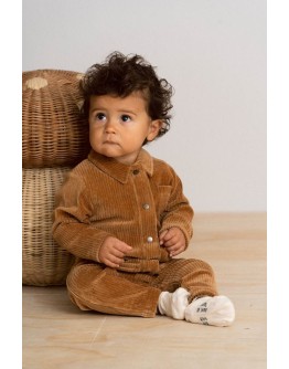 HOUSE OF JAMIE - Pocket Overall - Almond rib velvet