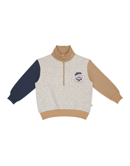HOUSE OF JAMIE - Sweater met Rits - Stone Color Blocking