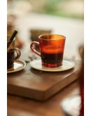 HK LIVING - 70s glassware: coffee cups amber brown HK LIVING - 70s glassware: coffee cups amber brown