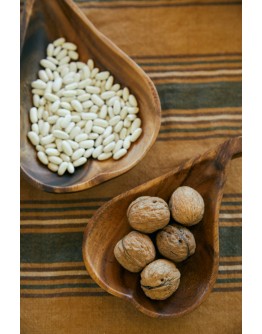 HK LIVING - Acacia pear bowl M