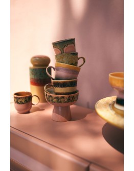 HK LIVING - 70s ceramics: tapas bowl on base Lush, L