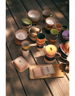 HK LIVING - 70s ceramics: cake tray sunbeam