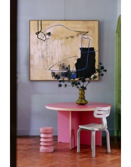 HK LIVING - Stoneware side table rouge