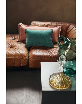 HK LIVING - Velvet cushion, deep sea 50x35cm
