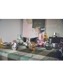 HK LIVING - Gleam glass small vase chrome