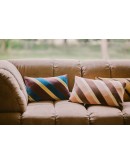 HK LIVING - Striped velvet cushion rose