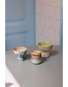 HK LIVING - 70s ceramics: tapas bowl on base patina, S