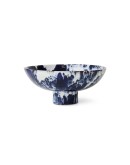 HK LIVING - Ceramic bowl on base indigo