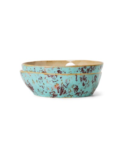 HK LIVING - 70s ceramics: pasta bowls patina, set of 2