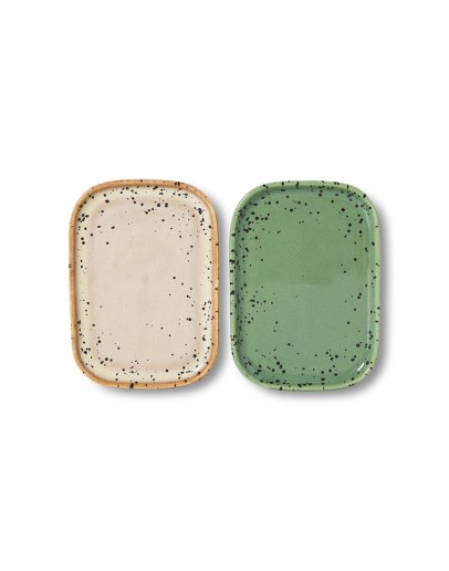 HK LIVING - 70s ceramics: small trays crayon, set of 2