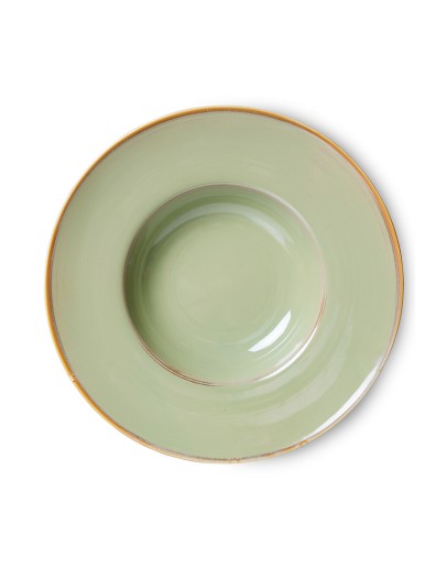 HK LIVING - Chef ceramics: Pasta plate moss green