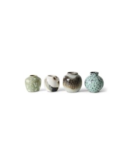 HK LIVING - 70s ceramics: small vases canyon, set of 4