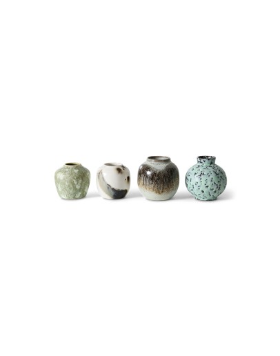 HK LIVING - 70s ceramics: small vases canyon, set of 4