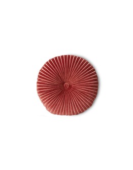 HK LIVING - Round ripple cushion burgundy
