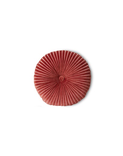 HK LIVING - Round ripple cushion burgundy