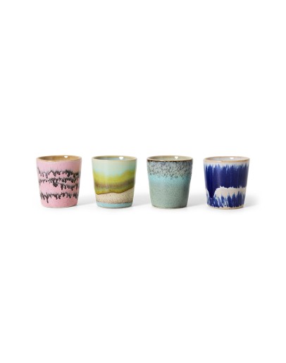 HK LIVING - 70s ceramics: egg cups Vibrance, set of 4 HK LIVING - 70s ceramics: egg cups Vibrance, set of 4