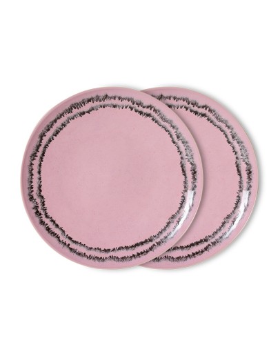 HK LIVING - 70s ceramics: dinner plate bubble, set of 2