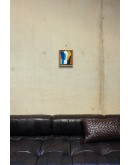 HK LIVING - Framed artwork moonlight strokes, 18x20cm