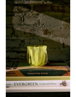 HK LIVING - Corolla candle holder lime