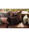 HK LIVING - Ruffle cushion, chestnut