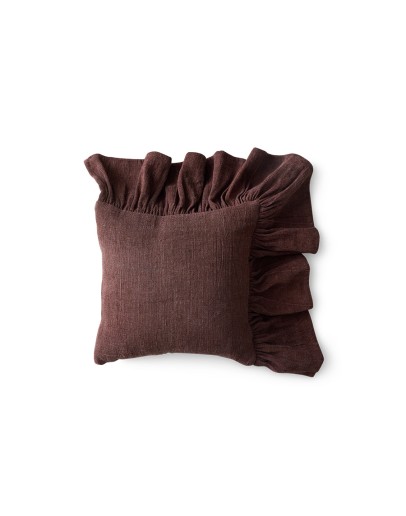 HK LIVING - Ruffle cushion, chestnut HK LIVING - Ruffle cushion, chestnut