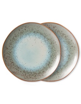 HK LIVING - 70s ceramics: dinner plates Mineral, set of 2