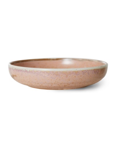 HK LIVING - Chef ceramics: deep plate rustic Pink, L HK LIVING - Chef ceramics: deep plate rustic Pink, L