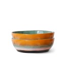 HK LIVING - 70s ceramics: pasta bowls Golden hour, set of 2