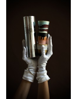 HK LIVING - 70s ceramics: Christmas special mini Frost & firewood, set of 3