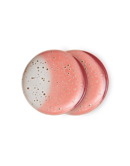 HK LIVING - 70s ceramics: dessert plates Lychee, set of 2