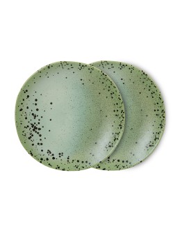 HK LIVING - 70s ceramics: side plates Fleck, set of 2