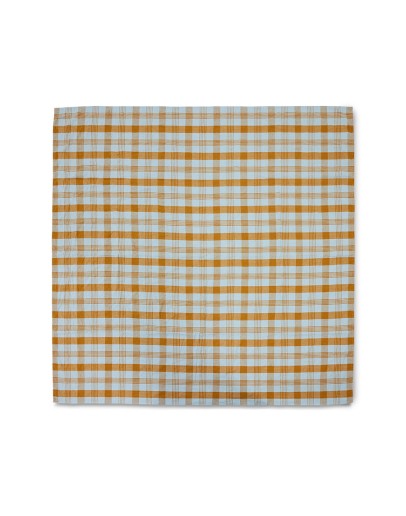 HK LIVING - Vida check table cloth Amber/blue