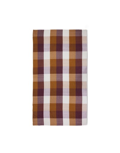 HK LIVING - Vida check table cloth Amber/burgundy