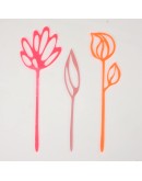 STUDIO HARM & ELKE - Acrylic flowers | Neon red/Neon orange/Pink