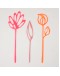 STUDIO HARM & ELKE - Acrylic flowers | Neon red/Neon orange/Pink