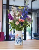 HEINEN DELFTSBLAUW - Melkbus vaas Wildbloemen Bloementuintje - Keramiek - 25,5 cm