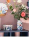 HEINEN DELFTSBLAUW - Melkbus vaas Wildbloemen Bloemen oase - Keramiek - 20,5 cm