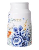 HEINEN DELFTSBLAUW - Melkbusvaas - Wildbloemen - 30cm
