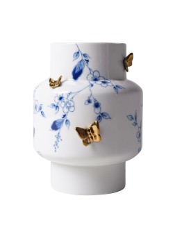 HEINEN DELFTSBLAUW - Vaas Vlindergoud 17 cm