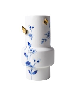 HEINEN DELFTSBLAUW - Vaas Vlindergoud 21 cm