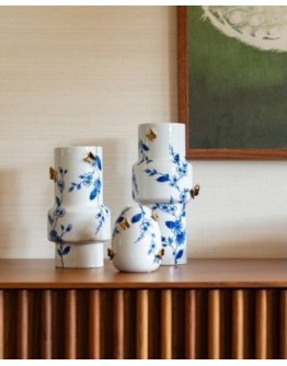 HEINEN DELFTSBLAUW - Vaas Vlindergoud 14 cm