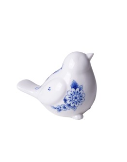 HEINEN DELFTSBLAUW - Decoratiebeeld Vogeltje Twiet - Keramiek - 10 cm