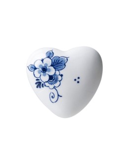 HEINEN DELFTSBLAUW - Gelukssteentje Hart - Keramiek - 4 cm