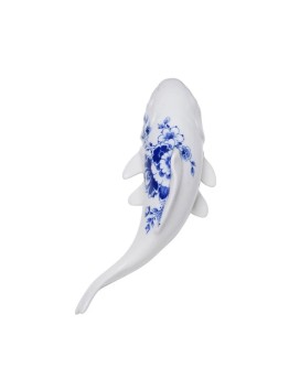 HEINEN DELFTSBLAUW - Wanddecoratie vis - Keramiek - Delfts blauw - Klein - 18,5 cm