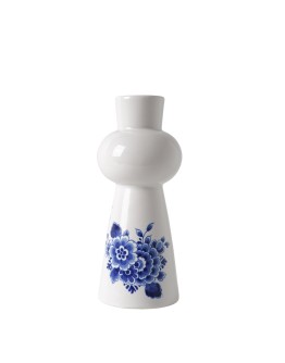 HEINEN DELFTSBLAUW - Kandelaar bol Bloem middel