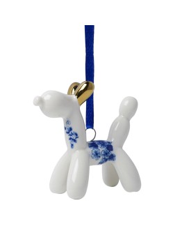 HEINEN DELFTSBLAUW - Kerstornament ballondier hond