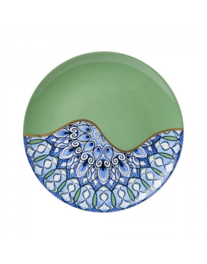 HEINEN DELFTSBLAUW - Wandbord Mandala groen