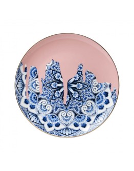 HEINEN DELFTSBLAUW - Wandbord Mandala roze