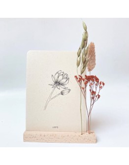 HOPE & JOY - Kaart, standaard en droogbloemen - Liefs